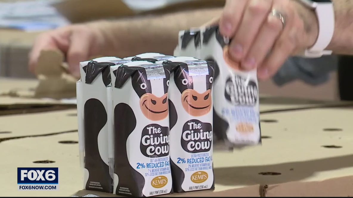 Feeding America Eastern Wisconsin accepts donation of milk